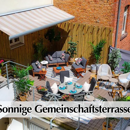 Ferienwohnungen im Jugendstil direkt an der Parkanlage VENEDIG im Herzen Erfurts Exterior foto