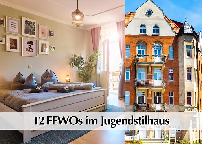 12 Fewos Im Jugendstilhaus Mit Aufzug, Terrasse, Kingsize-Bett, Smart-Tv, Etc