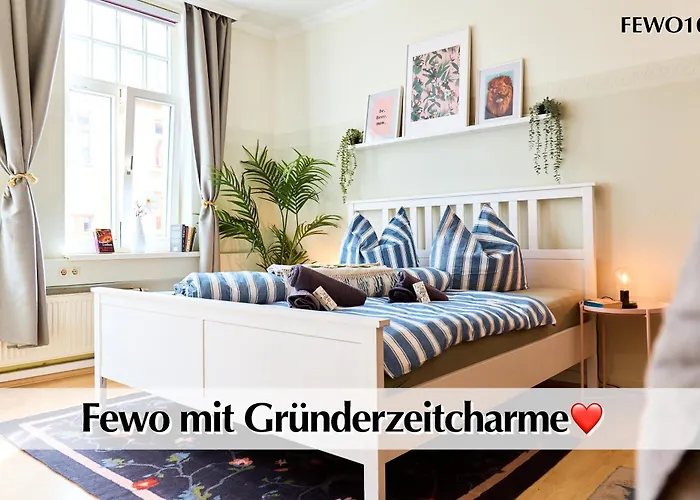 12 Fewos Im Jugendstilhaus Mit Aufzug, Terrasse, Kingsize-Bett, Smart-Tv, Etc