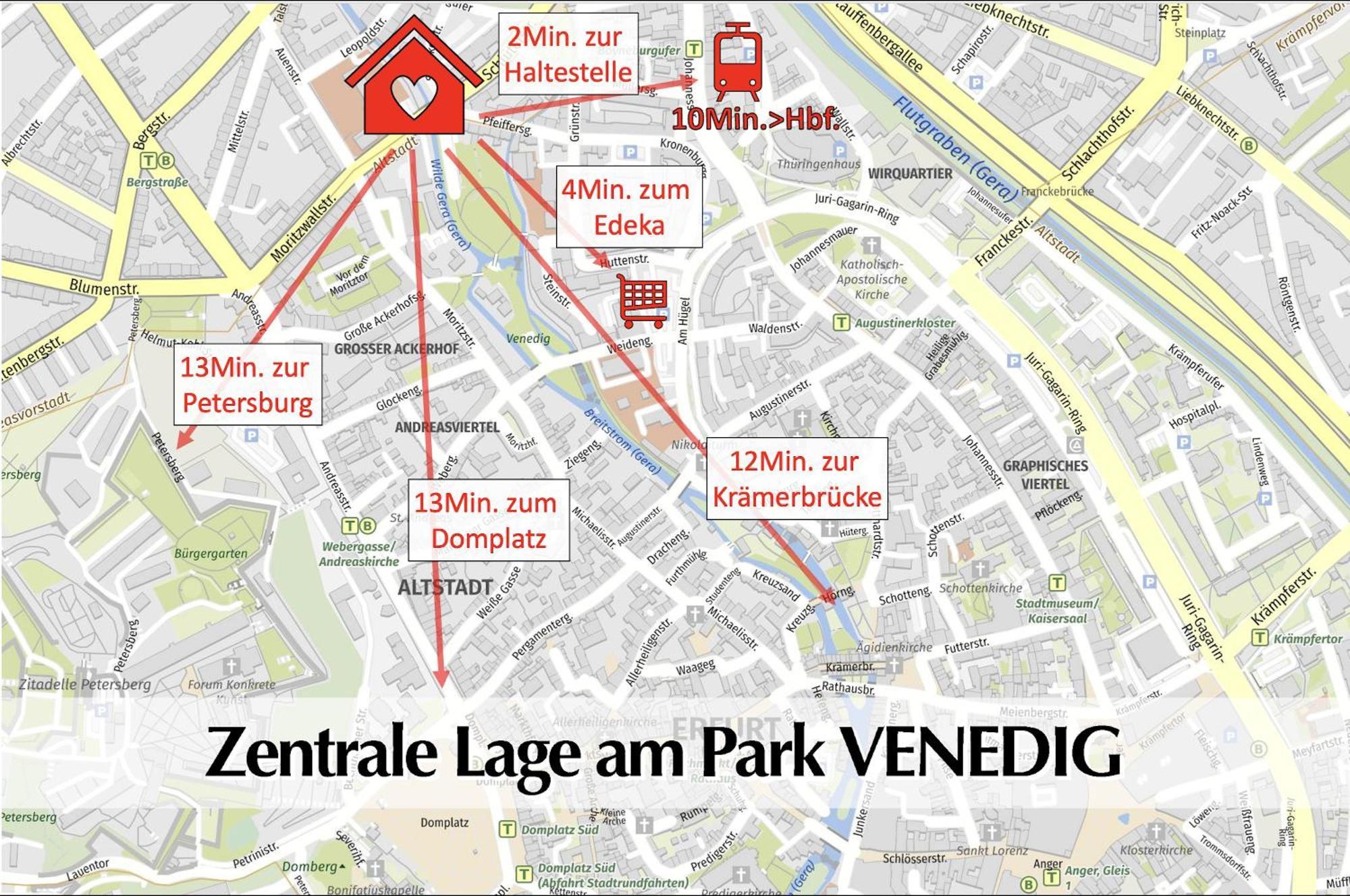 Apartment 12 Fewos Im Jugendstilhaus Mit Aufzug, Terrasse, Kingsize-bett, Smart-tv, Etc Erfurt