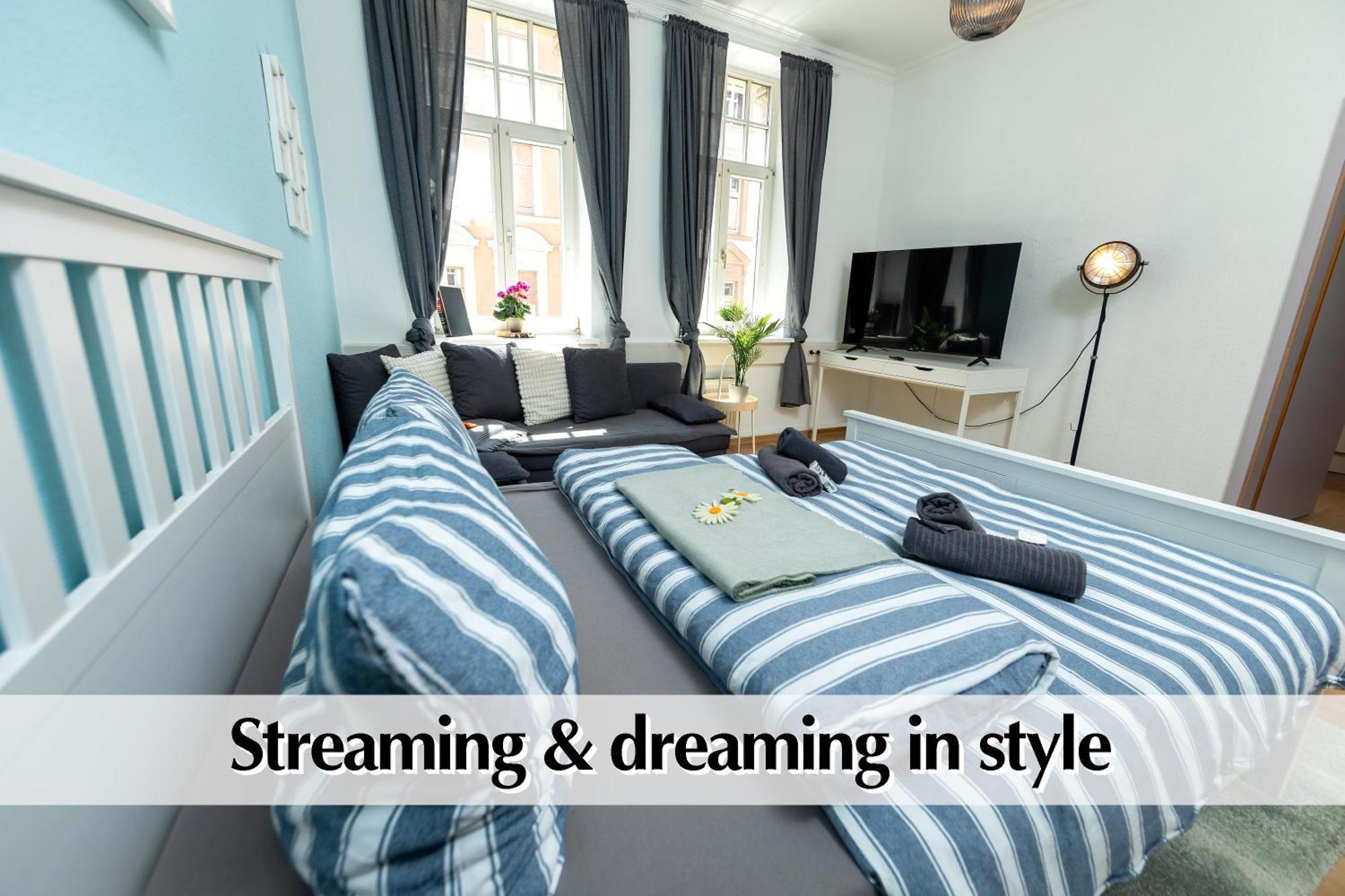 12 Fewos Im Jugendstilhaus Mit Aufzug, Terrasse, Kingsize-bett, Smart-tv, Etc