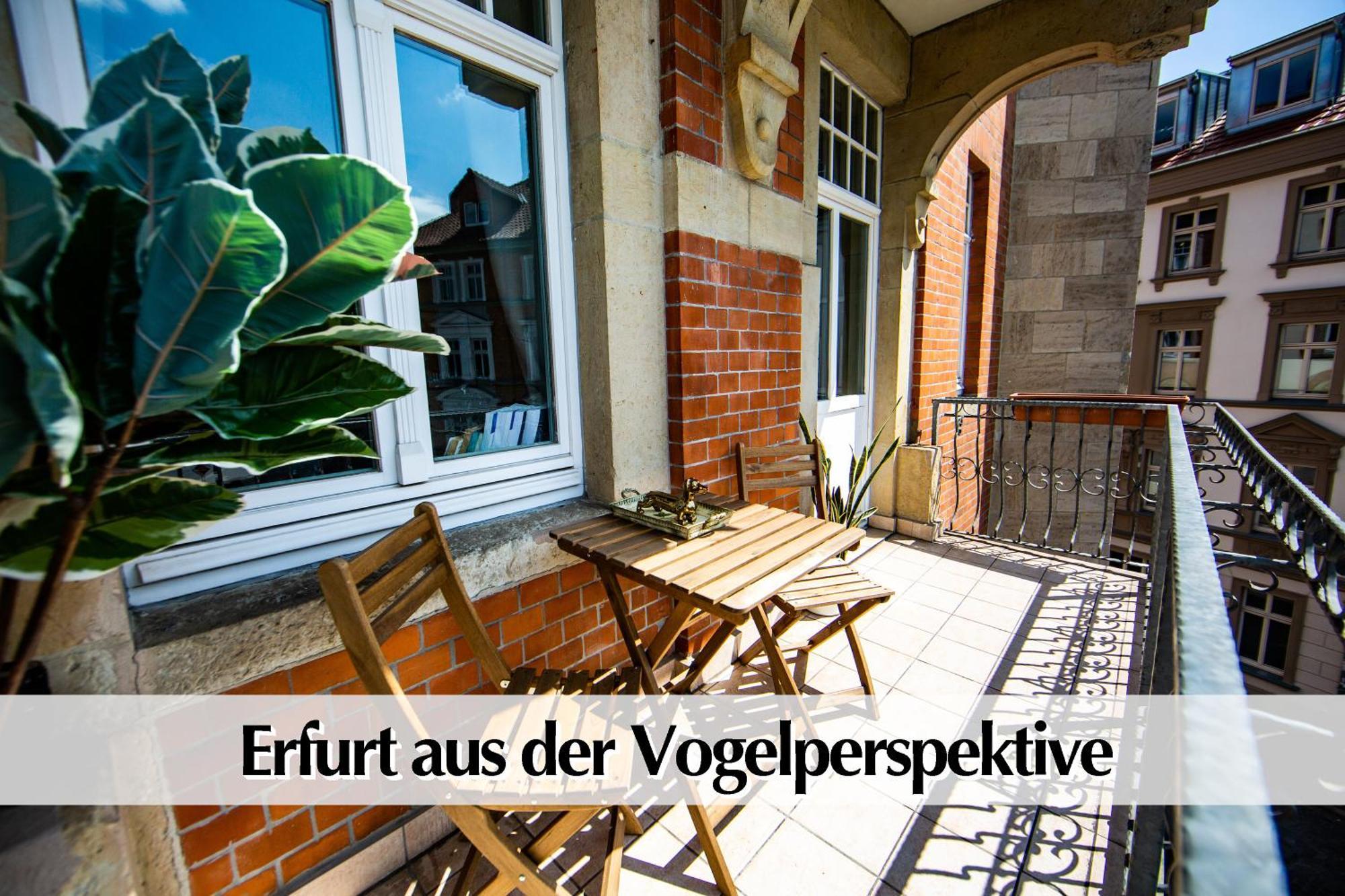 Apartment 12 Fewos Im Jugendstilhaus Mit Aufzug, Terrasse, Kingsize-bett, Smart-tv, Etc Erfurt