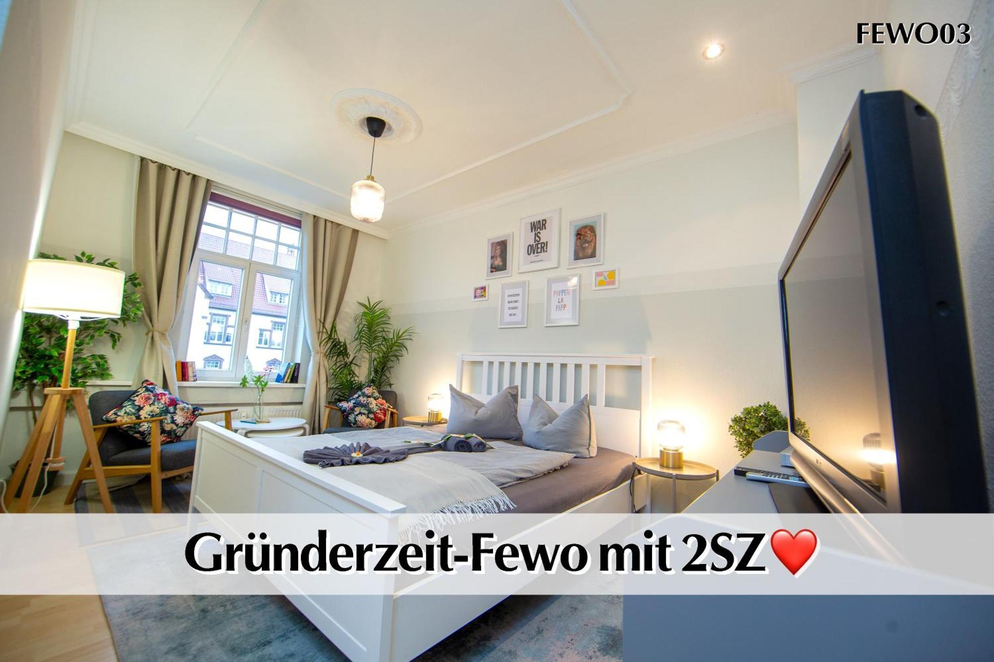 Lejlighed 12 Fewos Im Jugendstilhaus Mit Aufzug, Terrasse, Kingsize-bett, Smart-tv, Etc *