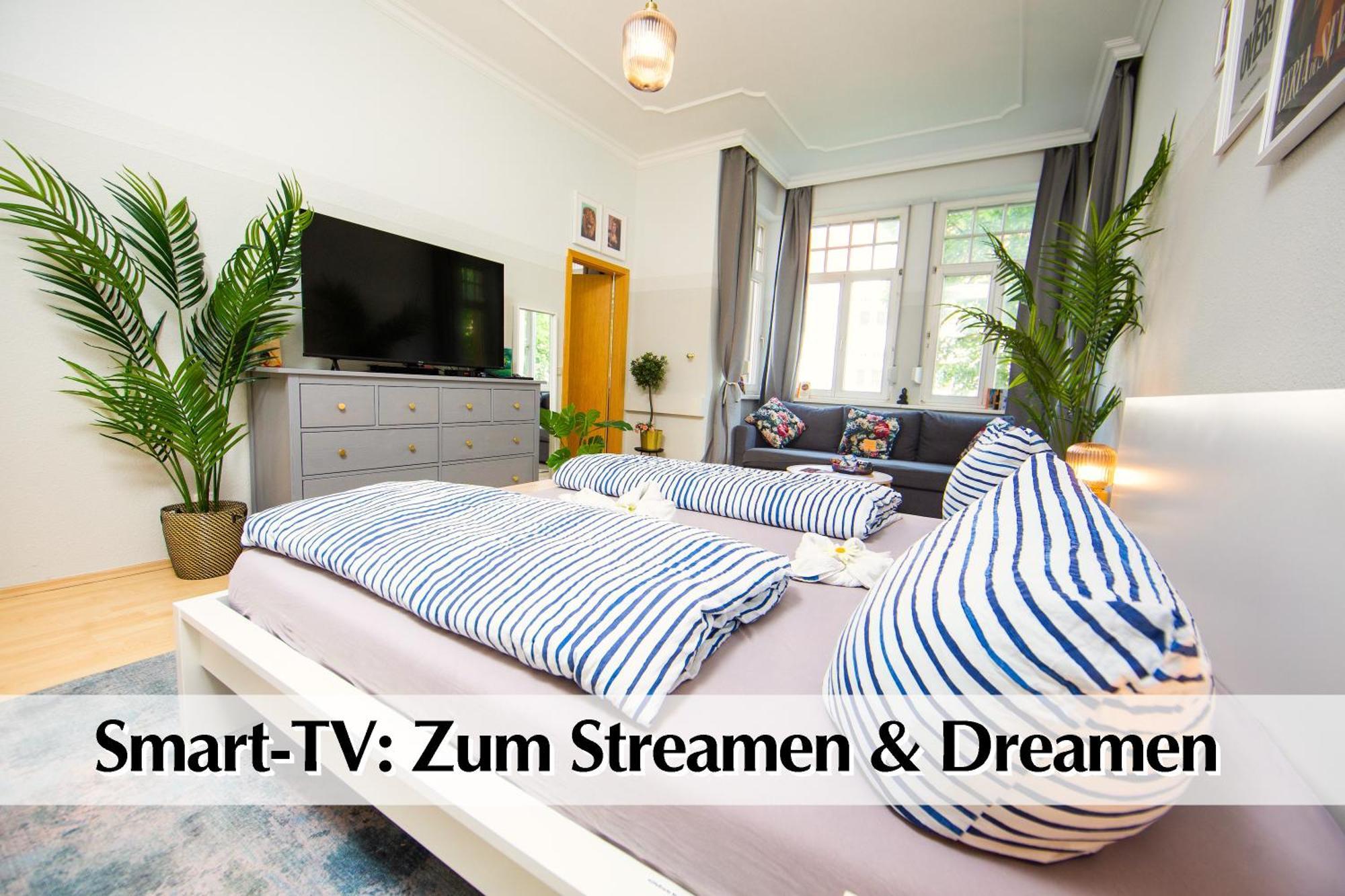 Lejlighed 12 Fewos Im Jugendstilhaus Mit Aufzug, Terrasse, Kingsize-bett, Smart-tv, Etc