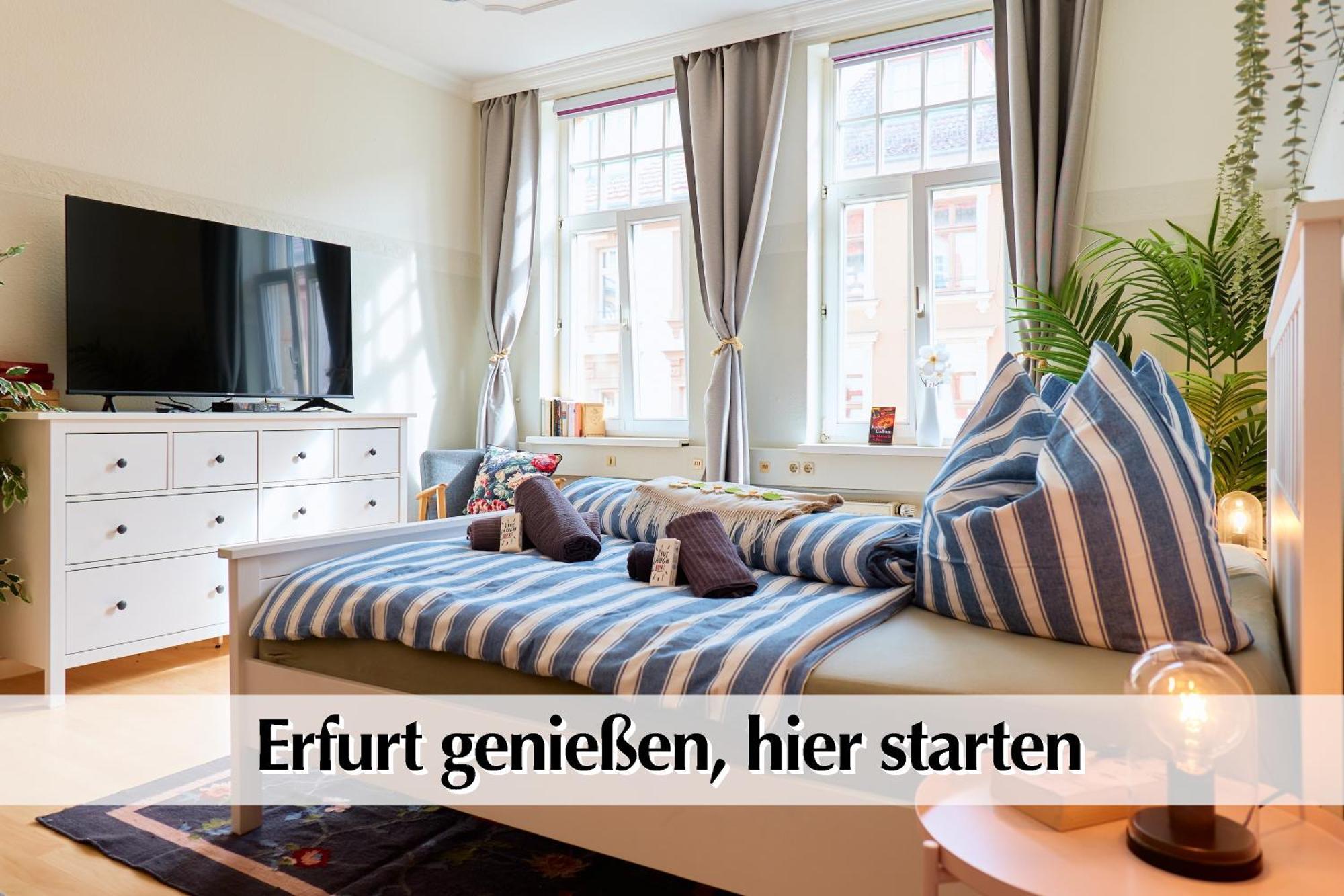 12 Fewos Im Jugendstilhaus Mit Aufzug, Terrasse, Kingsize-bett, Smart-tv, Etc Erfurt