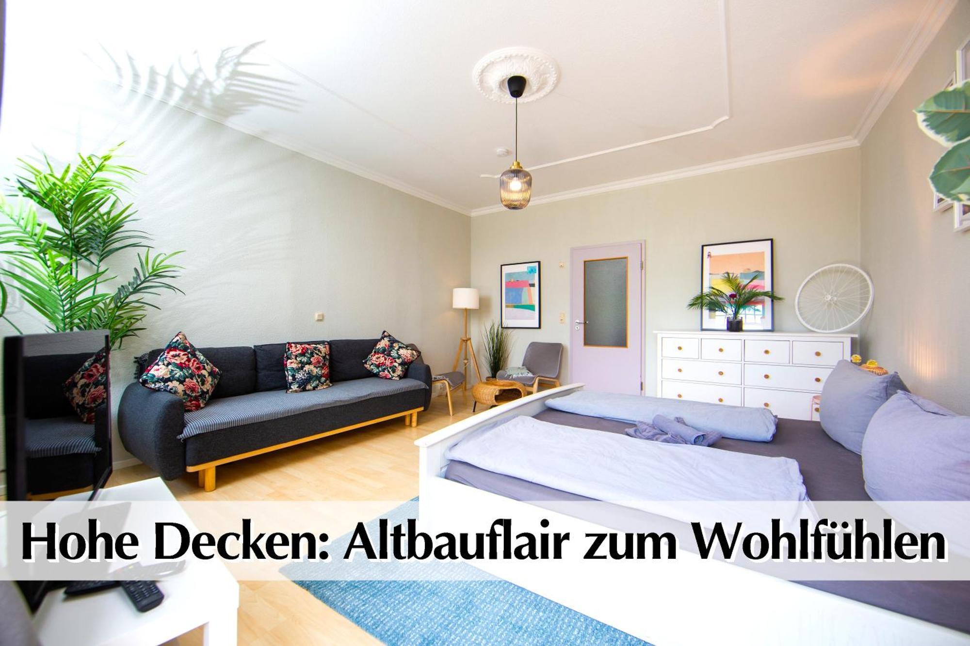 12 Fewos Im Jugendstilhaus Mit Aufzug, Terrasse, Kingsize-bett, Smart-tv, Etc * Эрфурт
